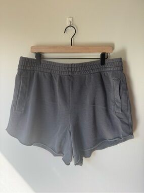 Woman’s Gray American Eagle Pull on Shorts with Pockets Size XL